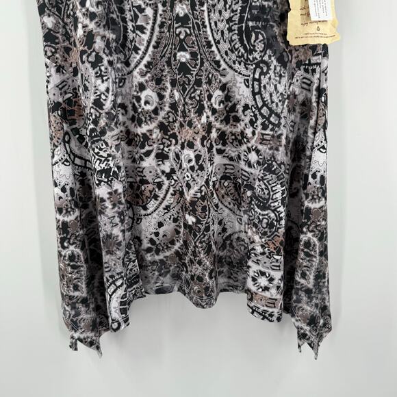 ONE WORLD Unity Tunic Top Size Extra Small NWT Slinky Material Boho Lagenlook - Picture 9 of 13